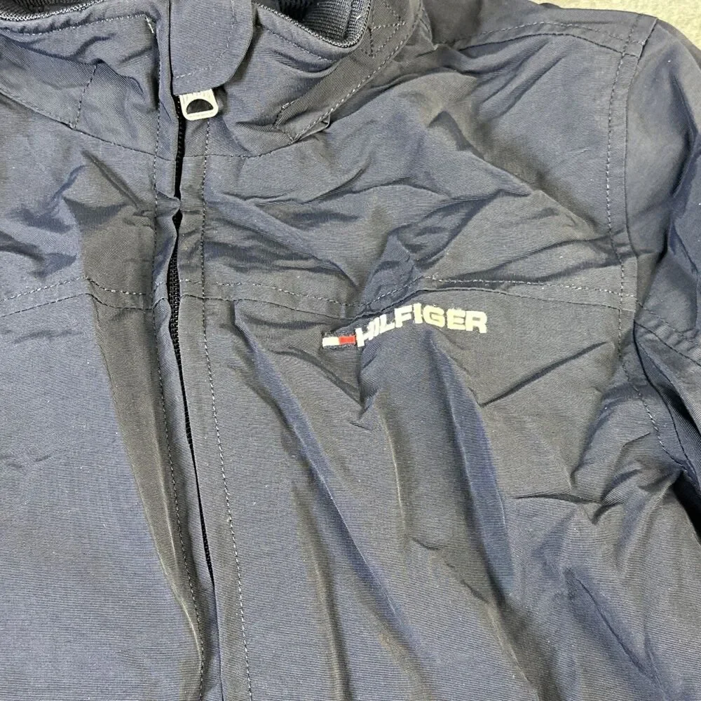 Tommy Hilfiger Boys Lightweight Jacket Blue Size Medium 8-10 Hidden Hood